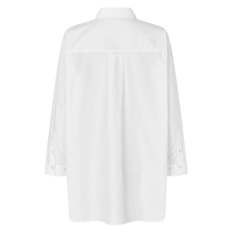 Masai Clothing Ma Idette Poplin Oversize Shirt White 1008715-1000S rear