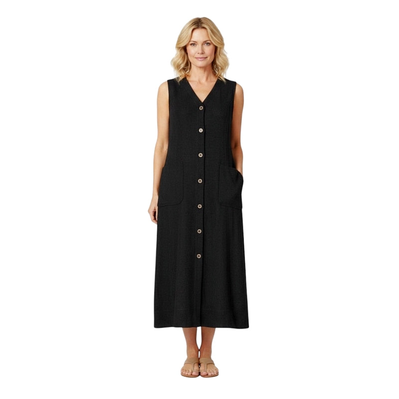 Masai Clothing Noreni Boucle Dress Black 1013025-0001S on model main