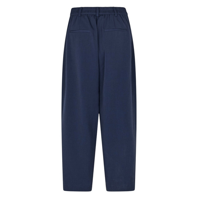 Masai Clothing Punna Flannel Trousers in Navy Blazer rear