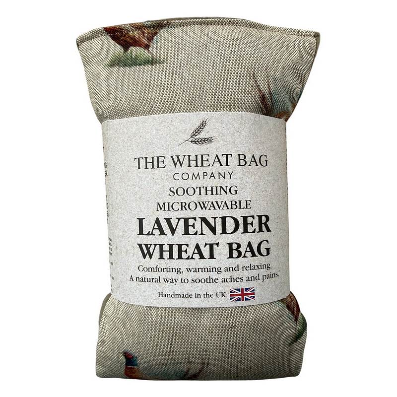 Microwavable Duo Wheatbag Lavender Scented Pheasant packaged