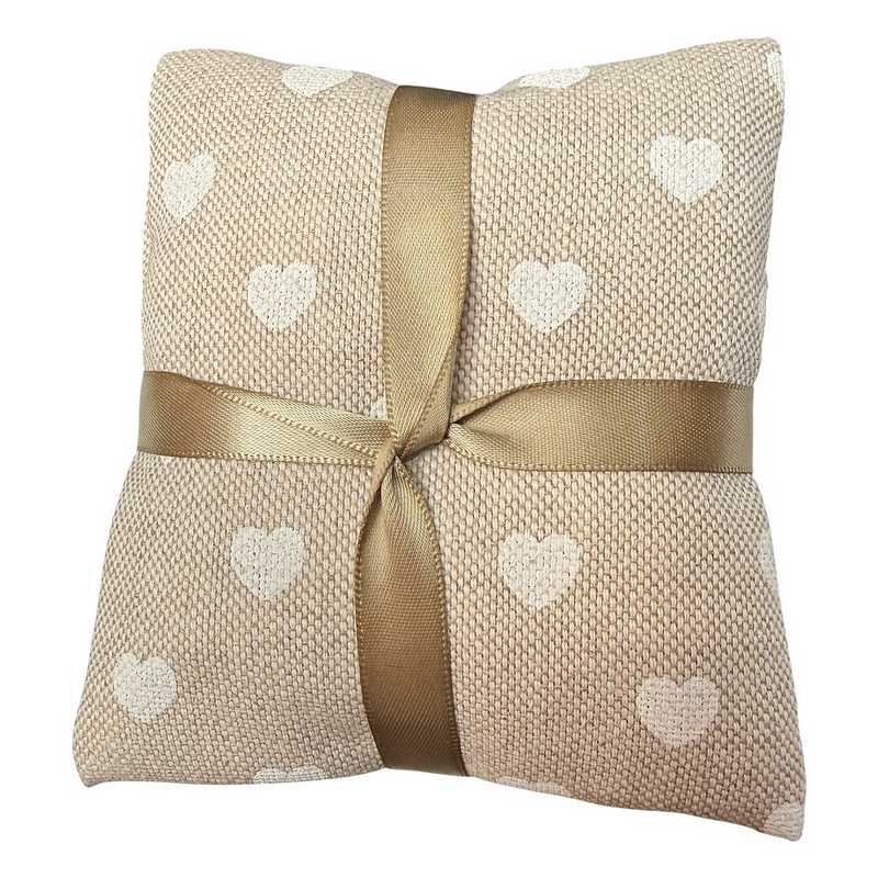 Microwavable Wheatbag Handwarmers Hearts Beige rear