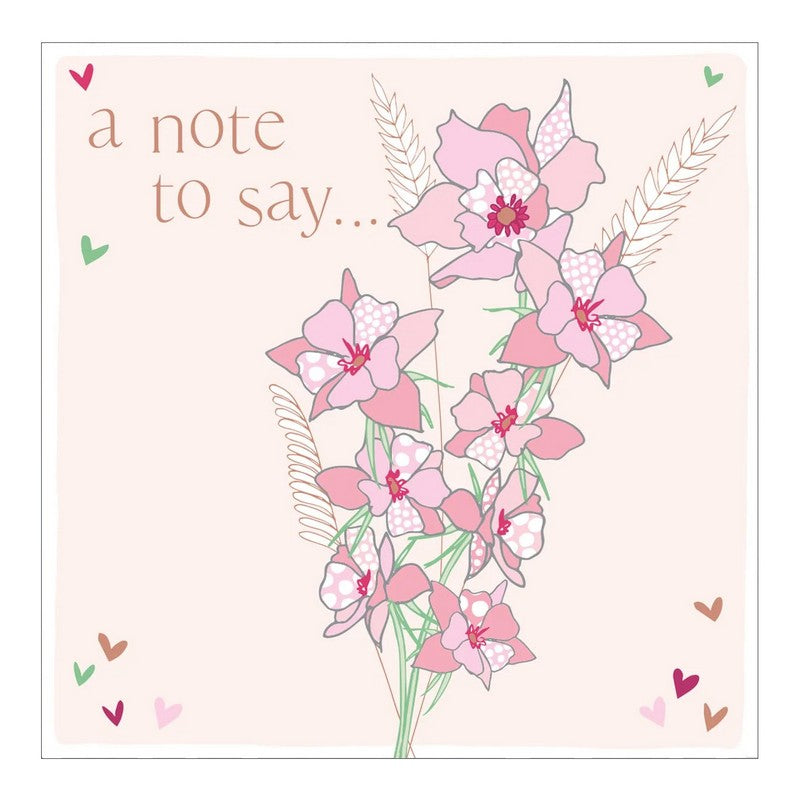 Molly Mae A note to say greeting card CB245 front
