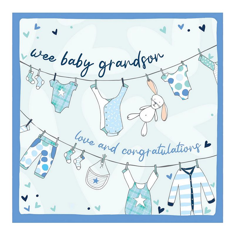 Molly Mae Greetings Card Wee Baby Grandson W51 front