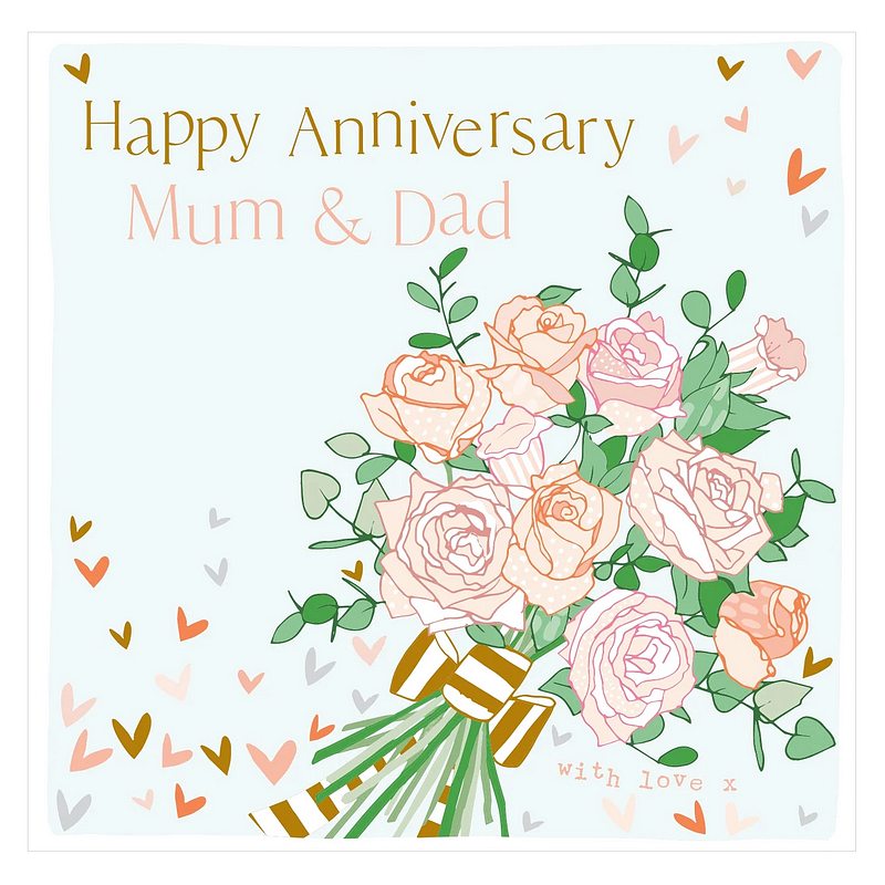 Molly Mae Happy Anniversary Mum and Dad Card FB221 front