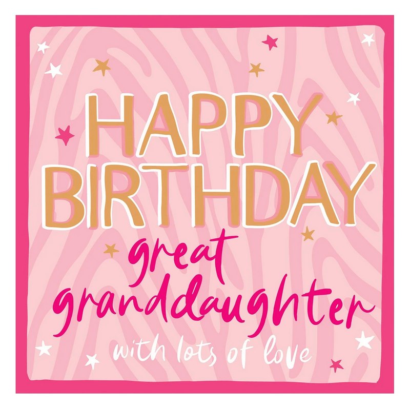 Molly Mae Happy Birthday Great Granddaughter Card HH95 front