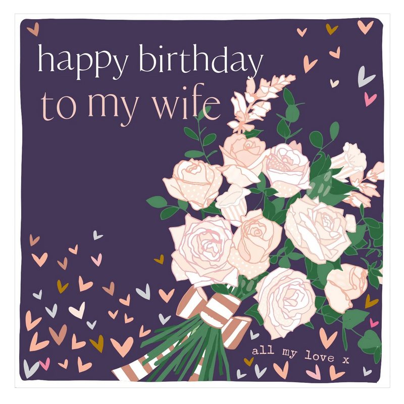 Molly Mae Happy Birthday Wife Card FB164 front