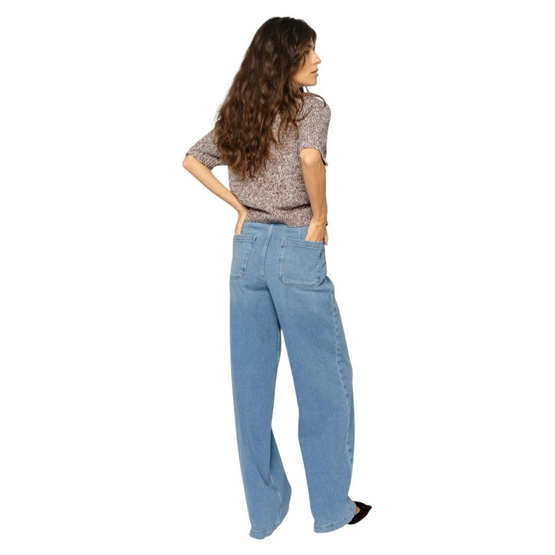 Mos Mosh Clothing Colette Lyon Jeans Light Blue on model rear