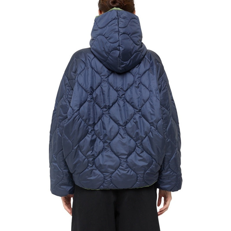 Neirami Short Quilted Jacket Oceano C114ON on model rear