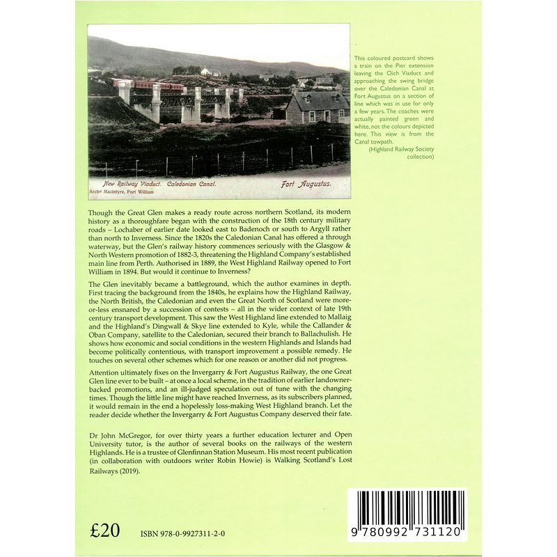 No Way Through Great Glen Railway Schemes Book rear