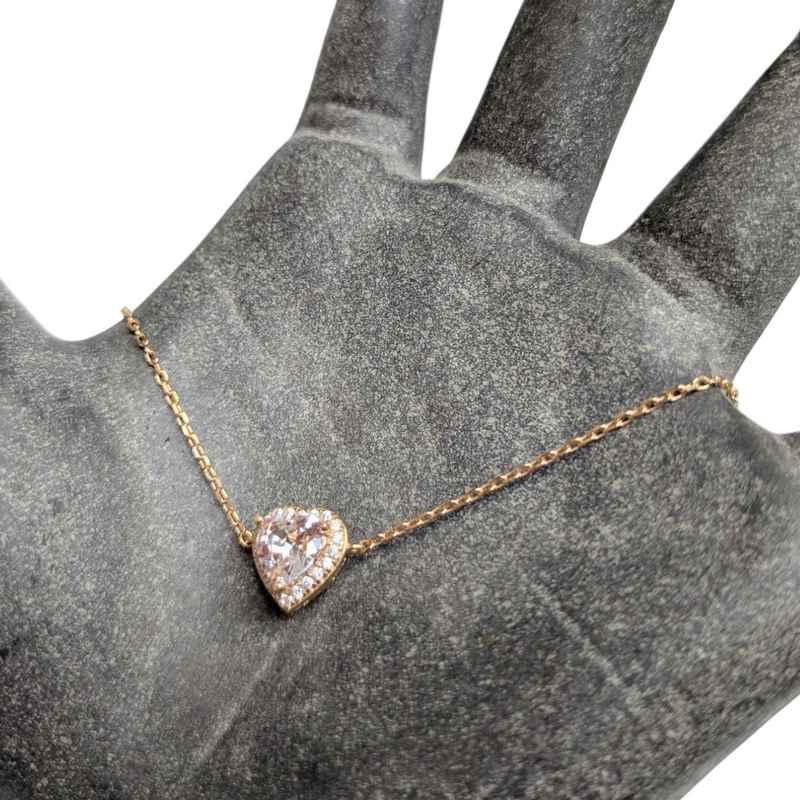 Old School Beauly Jewellery SBB214 Cluster CZ Heart Bracelet Gold Plated lifestyle