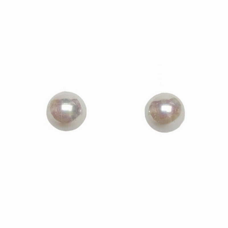 Old School Beauly Jewellery SPE797 Synthetic Pearl Stud Earrings Sterling Silver front