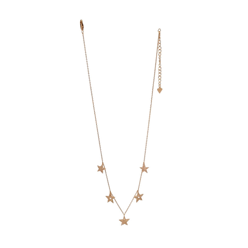 Old School Beauly Jewellery SVN332 Star Cluster CZ Necklace Gold Plated front