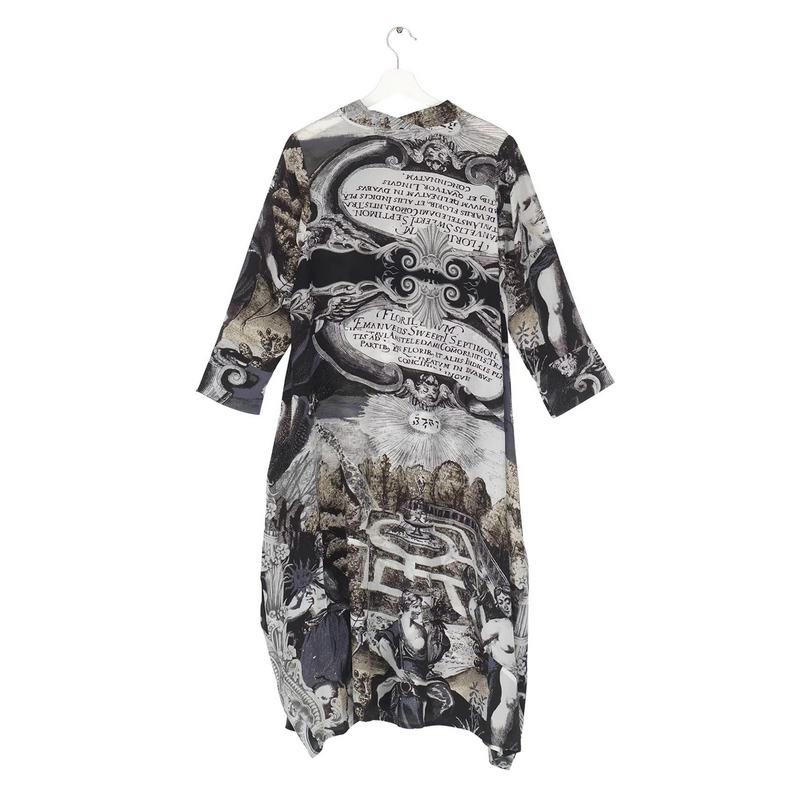 One Hundred Stars Asymmetric Dress Sunburst Grey DRASUNGRY back