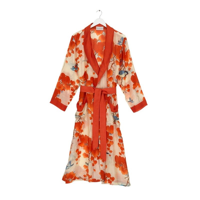One Hundred Stars Dressing Gown Acer Red GWNACRRUS front