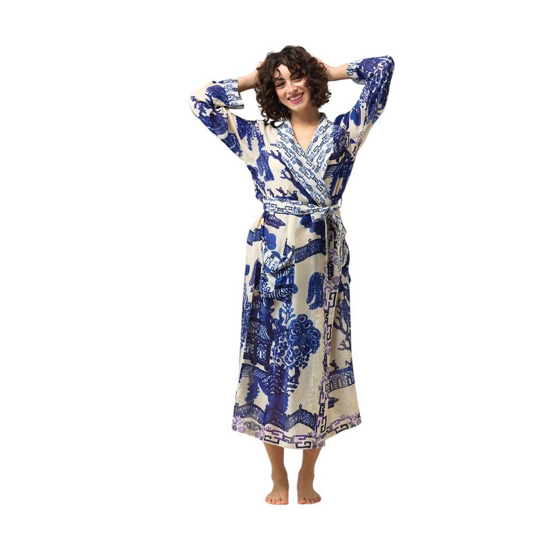 One Hundred Stars Dressing Gown Giant Willow Blue GWNGIWBLU model3