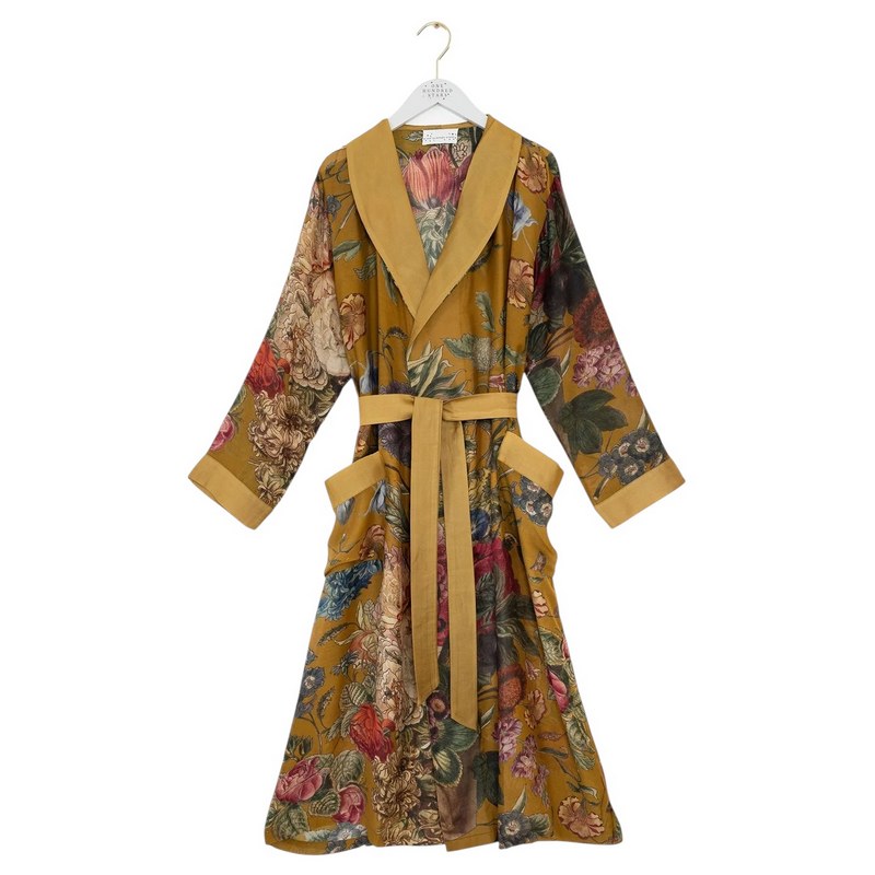One Hundred Stars Dressing Gown Primula Gold on hanger