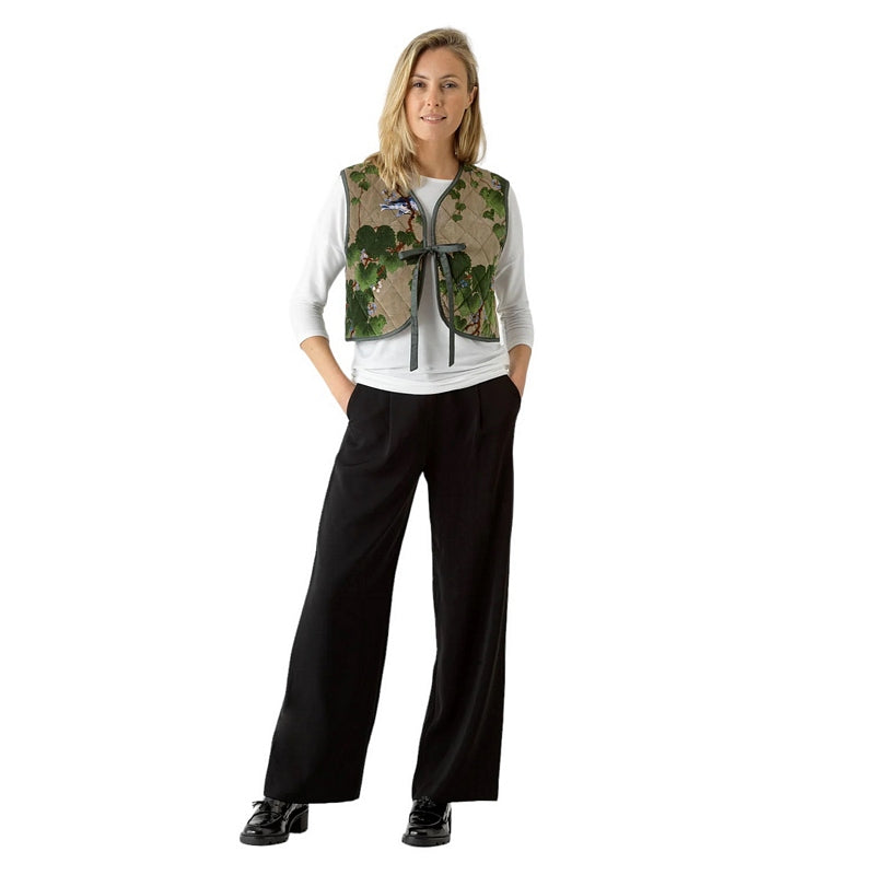 One Hundred Stars Gilet Acer Stone GILACRSTO on model 1 front