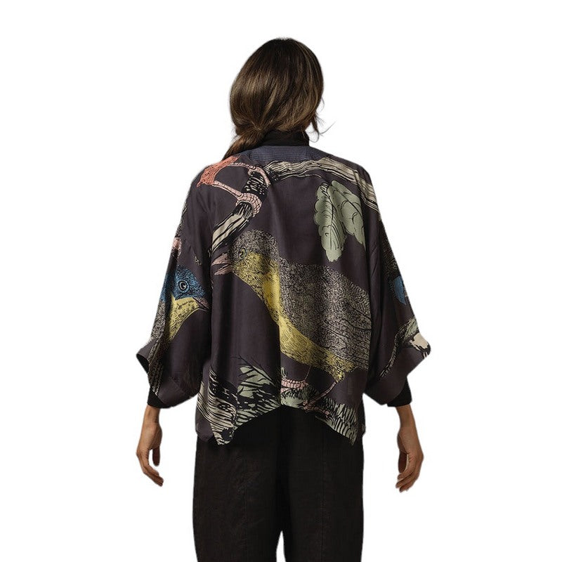 One Hundred Stars Kimono Bird Ink KIMBIRINK on model back