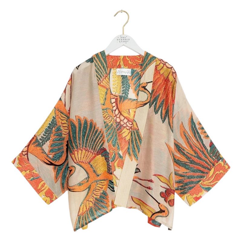One Hundred Stars Kimono Crane Stone on hanger