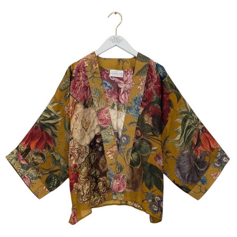 One Hundred Stars Kimono Primula Gold on hanger
