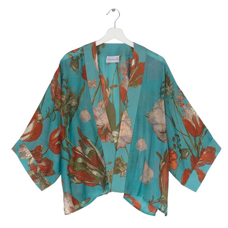 One Hundred Stars Kimono Tulip Blue KIMTULBLU front