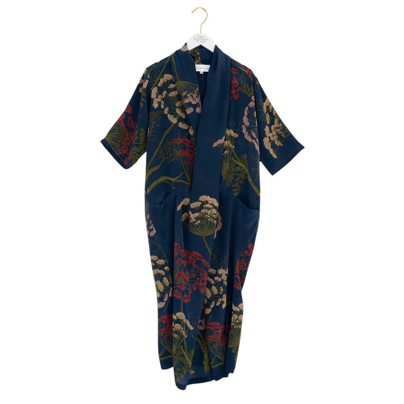 One Hundred Stars Rachel Dress Parsley Seed Navy on hanger