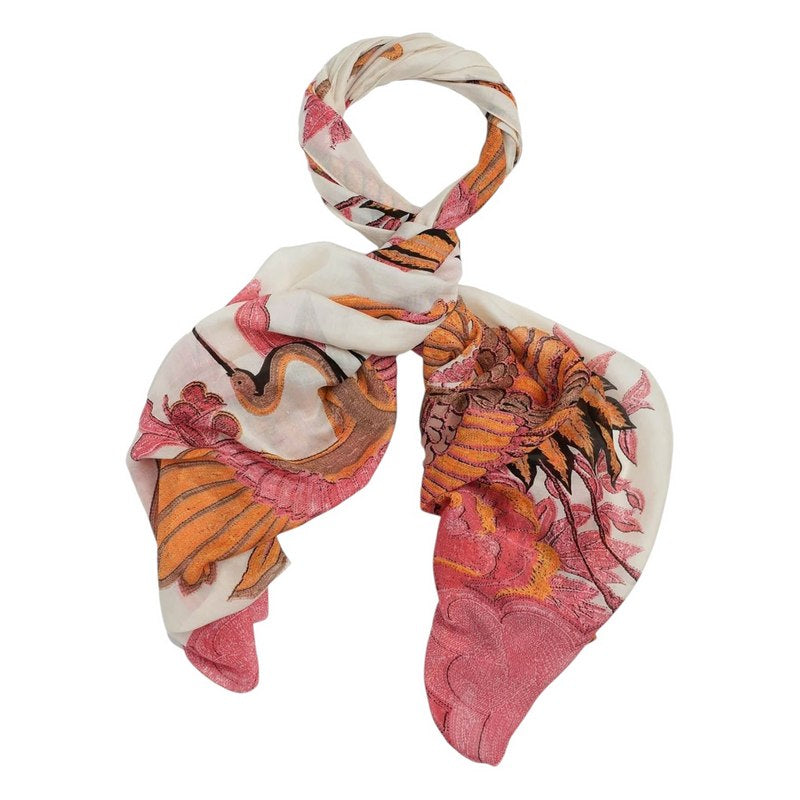 One Hundred Stars Scarf Crane Ecru looped