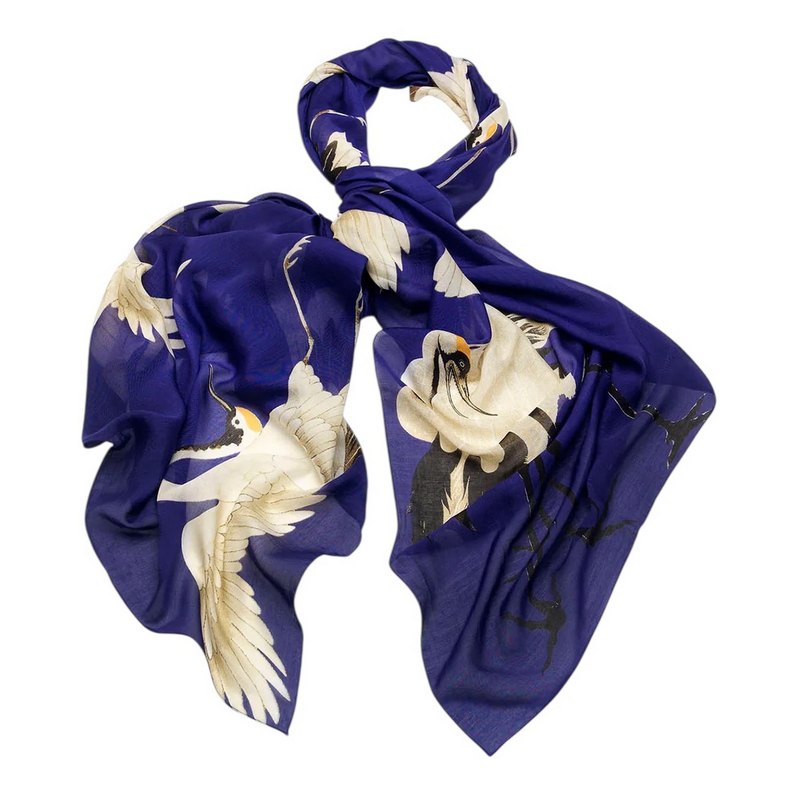 One Hundred Stars Stork Scarf Royal Blue looped