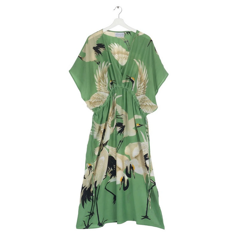 One Hundred Stars String Dress Stork Pea Green DSTSTOPEA on hanger front