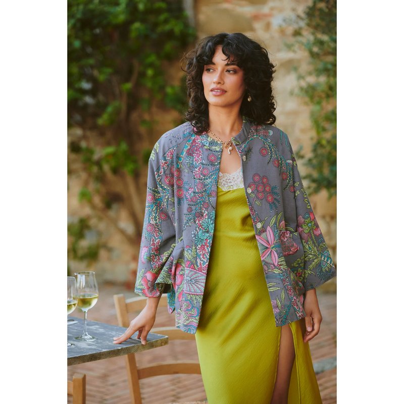 One Hundred Stars Summer Jacket Boho Garden Grey on model lifestyle
