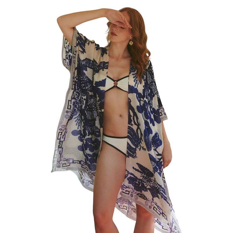 One Hundred Stars Throwover Giant Willow Blue on model 3