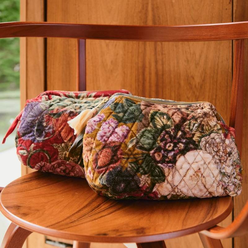 One Hundred Stars Velvet Pouch Primula Gold lifestyle