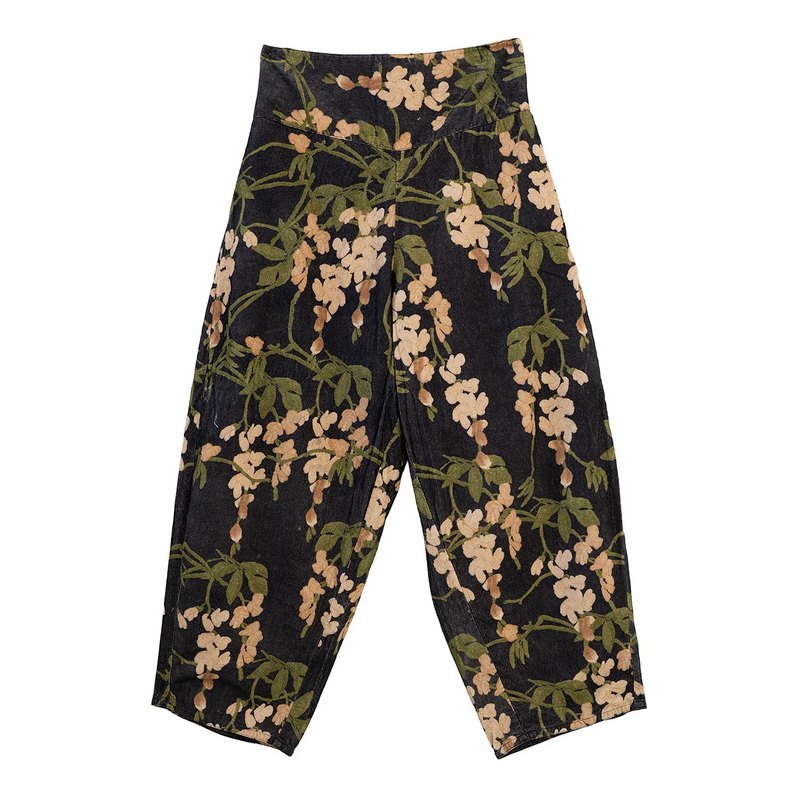 One Hundred Stars Wisteria Barrel Pants Black BPAWISBLK front