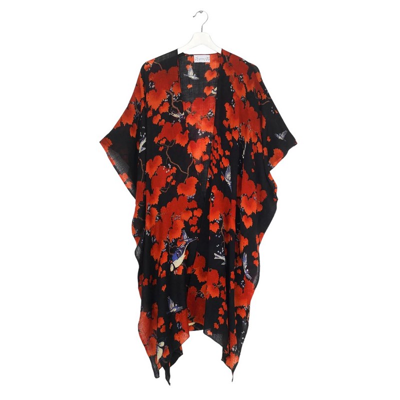 One Hundred Stars Wool Throwover Acer Black WTHACRBLK front