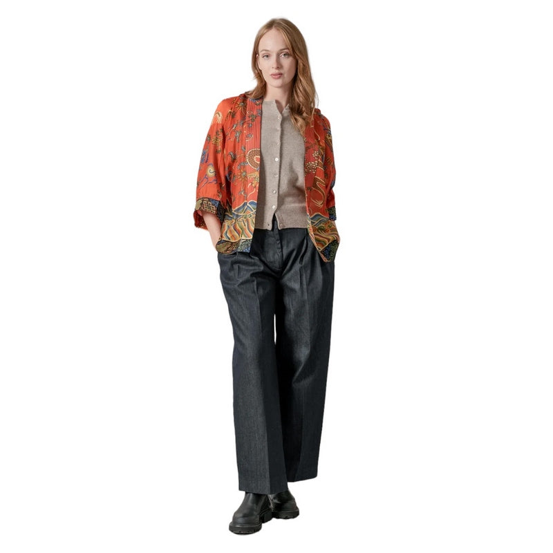 One Hundred Stars Dragon Rust Kimono on model main