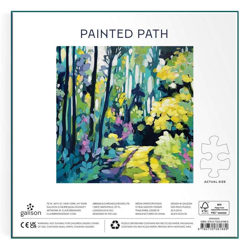 Painted Path 500 Piece Jigsaw Puzzle box rear
