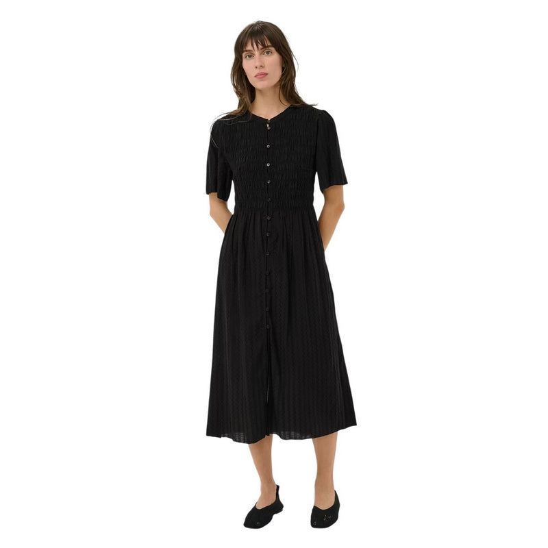 Part Two Clothing Anella Smocked Dress Black 30310457 model