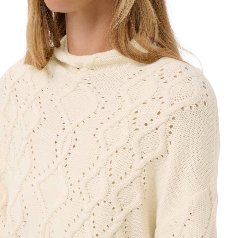 Part Two Clothing Charnel Pullover in Whitecap Grey on model close-up