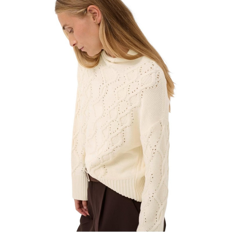 Part Two Clothing Charnel Pullover in Whitecap Grey on model side