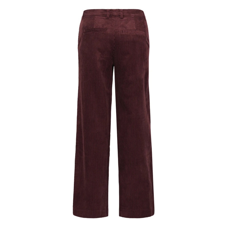 Part Two Clothing Clarissi Cord Trousers Tawny Port rear
