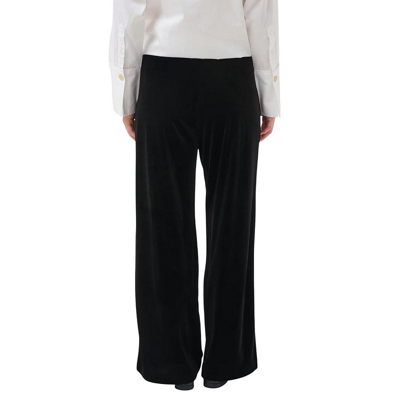 Part Two Clothing Dhanyo Velvet Trousers Black on model rear