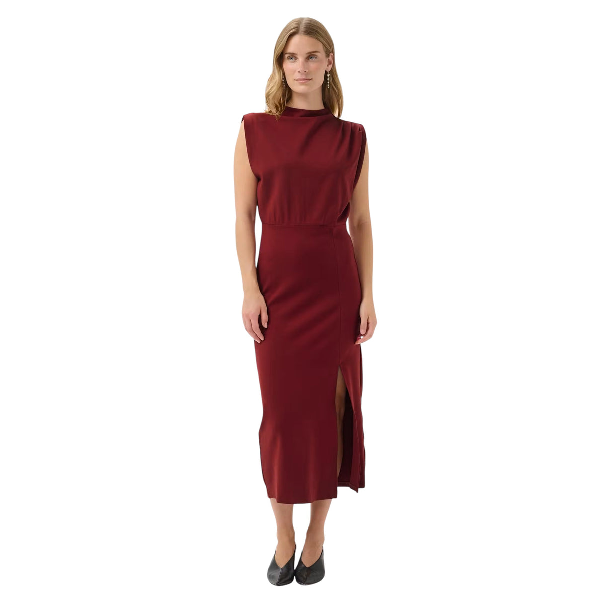 Part Two Clothing Diye Sleeveless Dress Biking Red on model main
