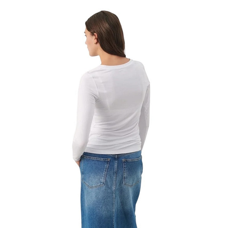 Part Two Clothing Emaja Long Sleeved Blouse Bright White on model rear