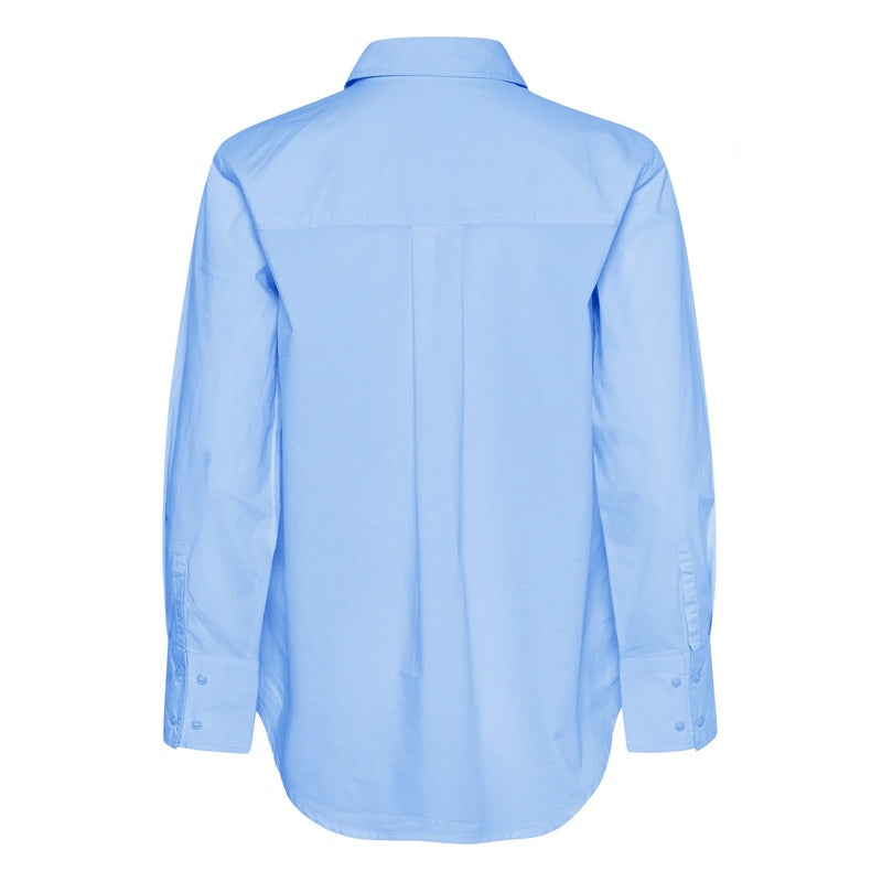 Part Two Clothing Natinka Cotton Shirt Vista Blue rear
