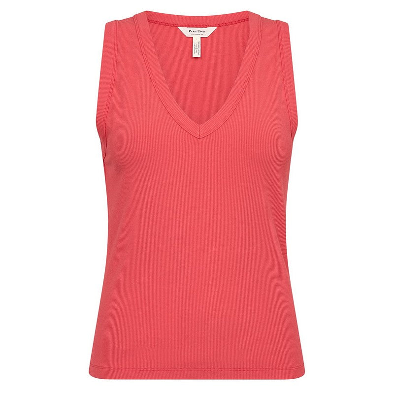 Part Two Clothing Nikkia Vest Top Bittersweet Red front