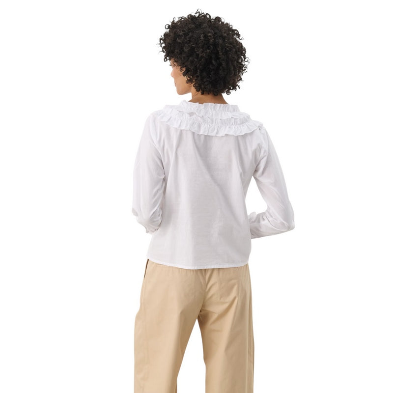 Part Two Clothing Noella Organic Cotton Shirt Bright White on model rear