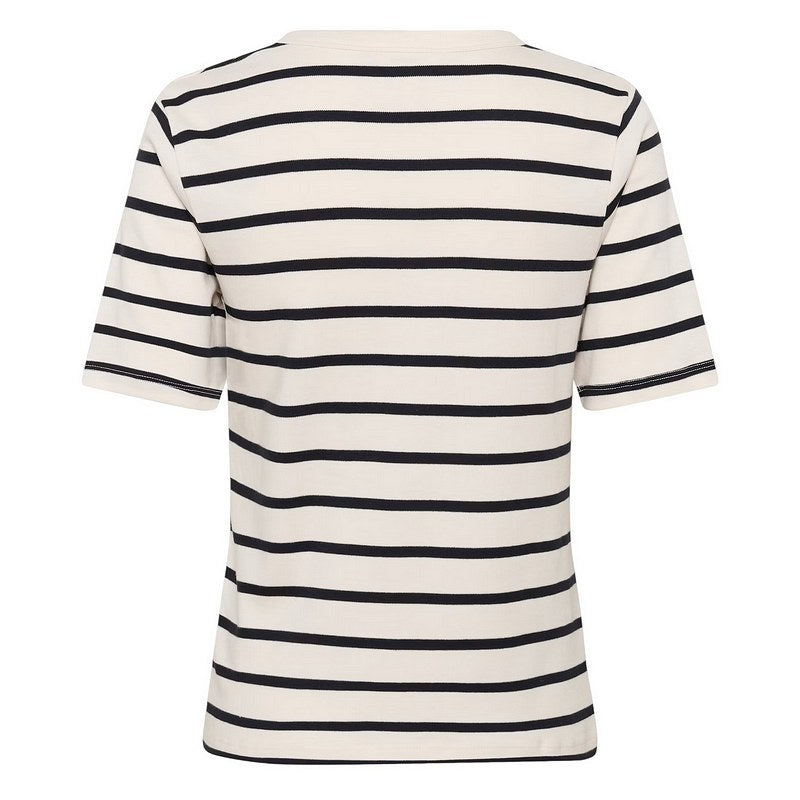 Part Two Clothing Ratana Cotton T-Shirt Dark Navy Stripe 30309870-303998 rear