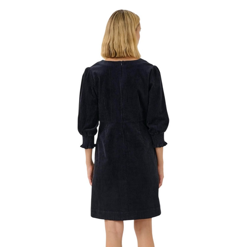 Part Two Clothing Shaulii Cord Dress Dark Navy on model rear
