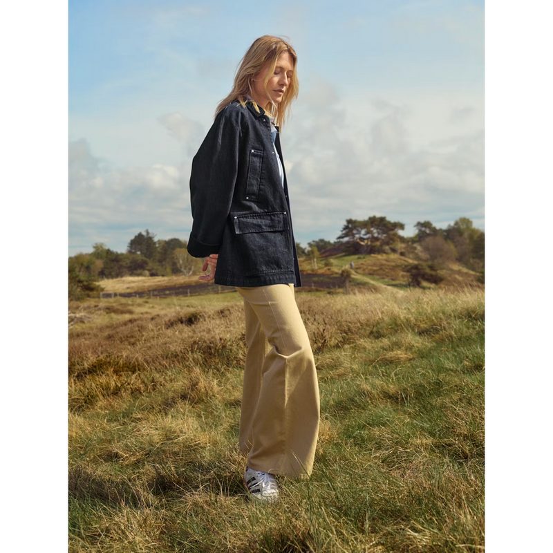 Part Two Clothing Ydun Coat in Rinse Blue Denim 30310240-300159 on model lifestyle