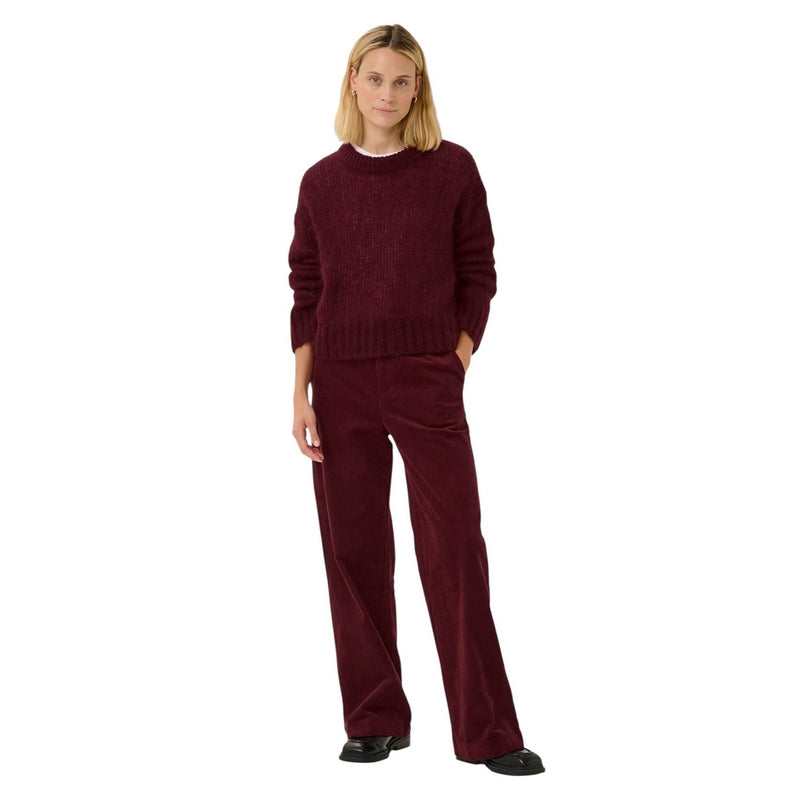 Part Two Clothing Clarissi Cord Trousers Tawny Port on model 2 main